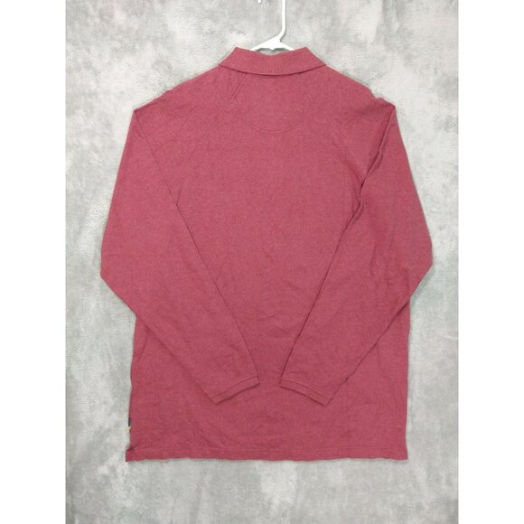 Izod Shirt Mens 2XL Red Polo Long Sleeve Cotton G Comfort Casual Preppy - Picture 2 of 6